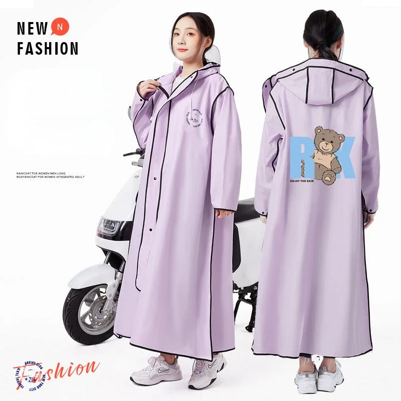 Emergency Poncho Rain - EVA Long Raincoat: Waterproof Zipper Rain
