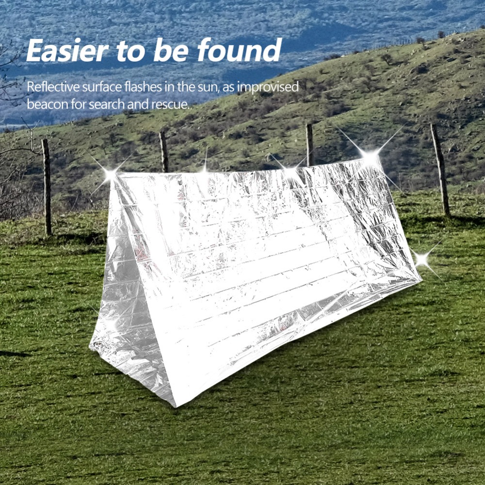 Survival Blanket Reflective - 2 Pcs Reflective Emergency Shelter Blanket