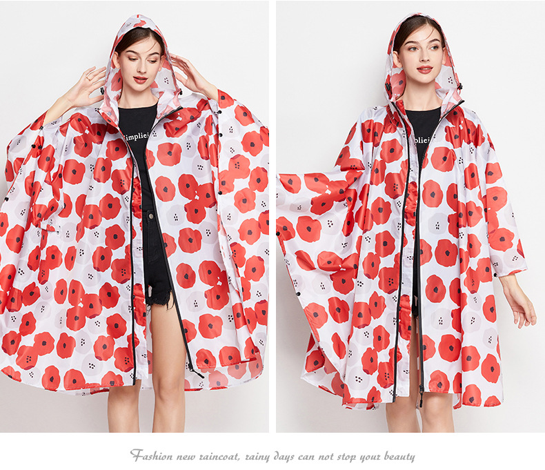 Colorful Plus Size Floral Rain - Emergency Poncho Rain incelemesi ve fiyatı