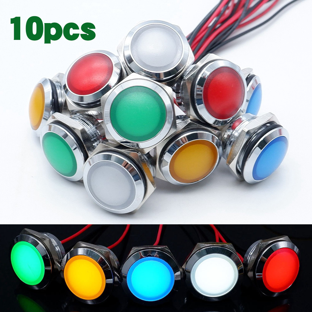 10pcs 12/16/19/22mm Metal LED  - Signal Panel Orange incelemesi ve fiyatı