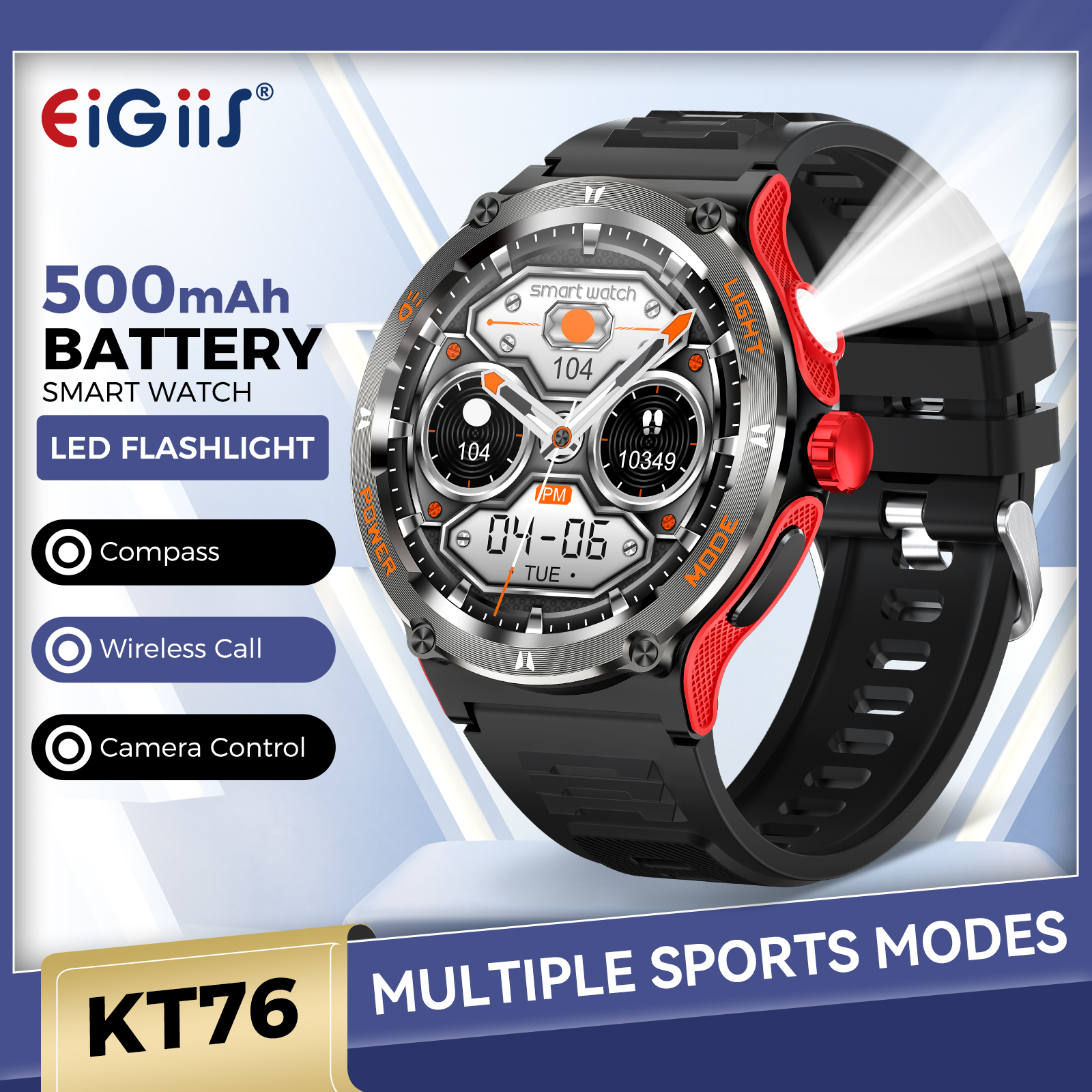 EIGIIS Smart Watch 3ATM Waterp - Compass Lensatic incelemesi ve fiyatı