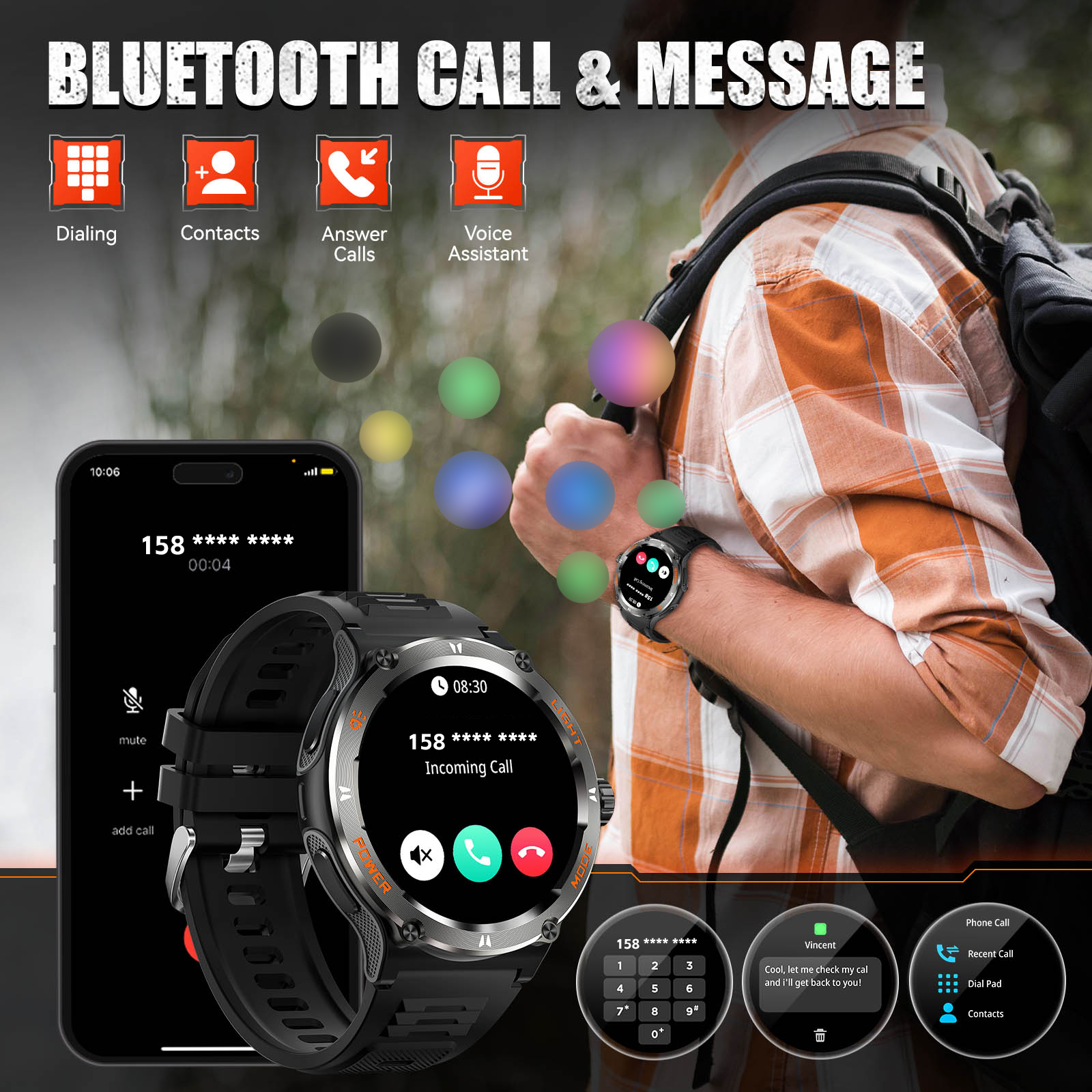 EIGIIS Smart Watch 3ATM Waterp - Compass Lensatic incelemesi ve fiyatı