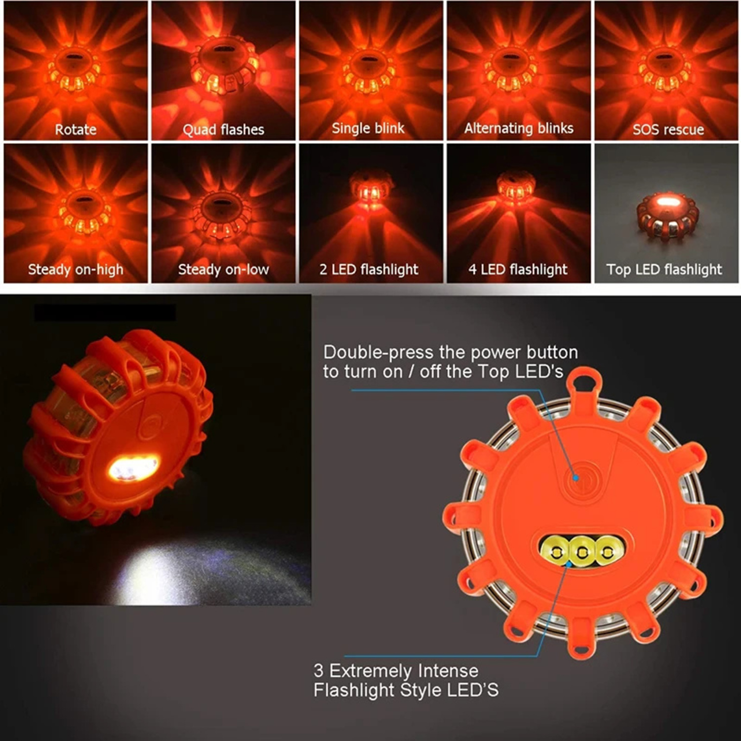 3PCS LED Road Flares Emergency - Signal Flare Kit incelemesi ve fiyatı