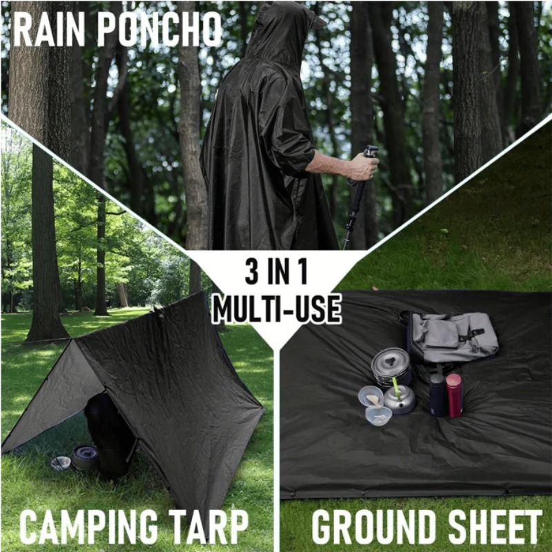 Thickened Backpack Outdoor Hik - Emergency Poncho Rain incelemesi ve fiyatı