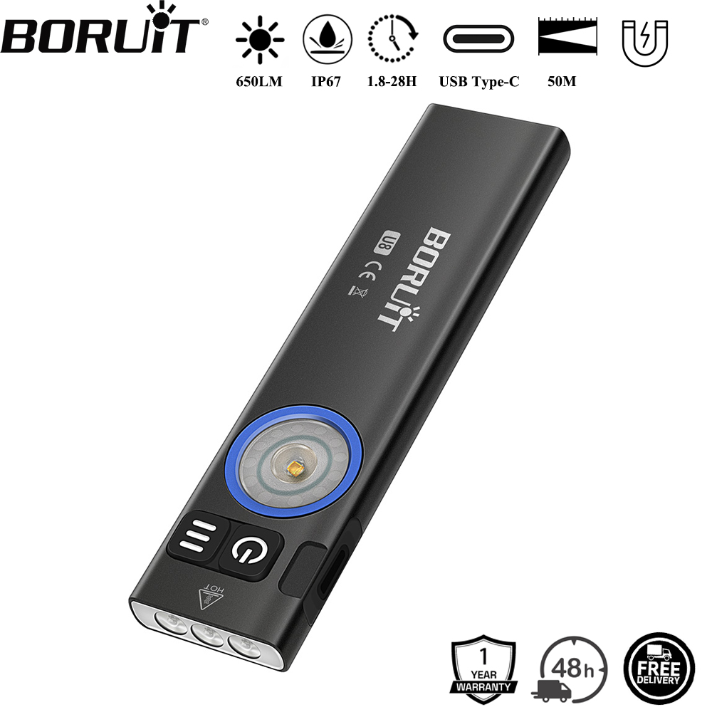 BORUiT U8 650LM EDC LED Flashl - Fishing Kit Compact incelemesi ve fiyatı