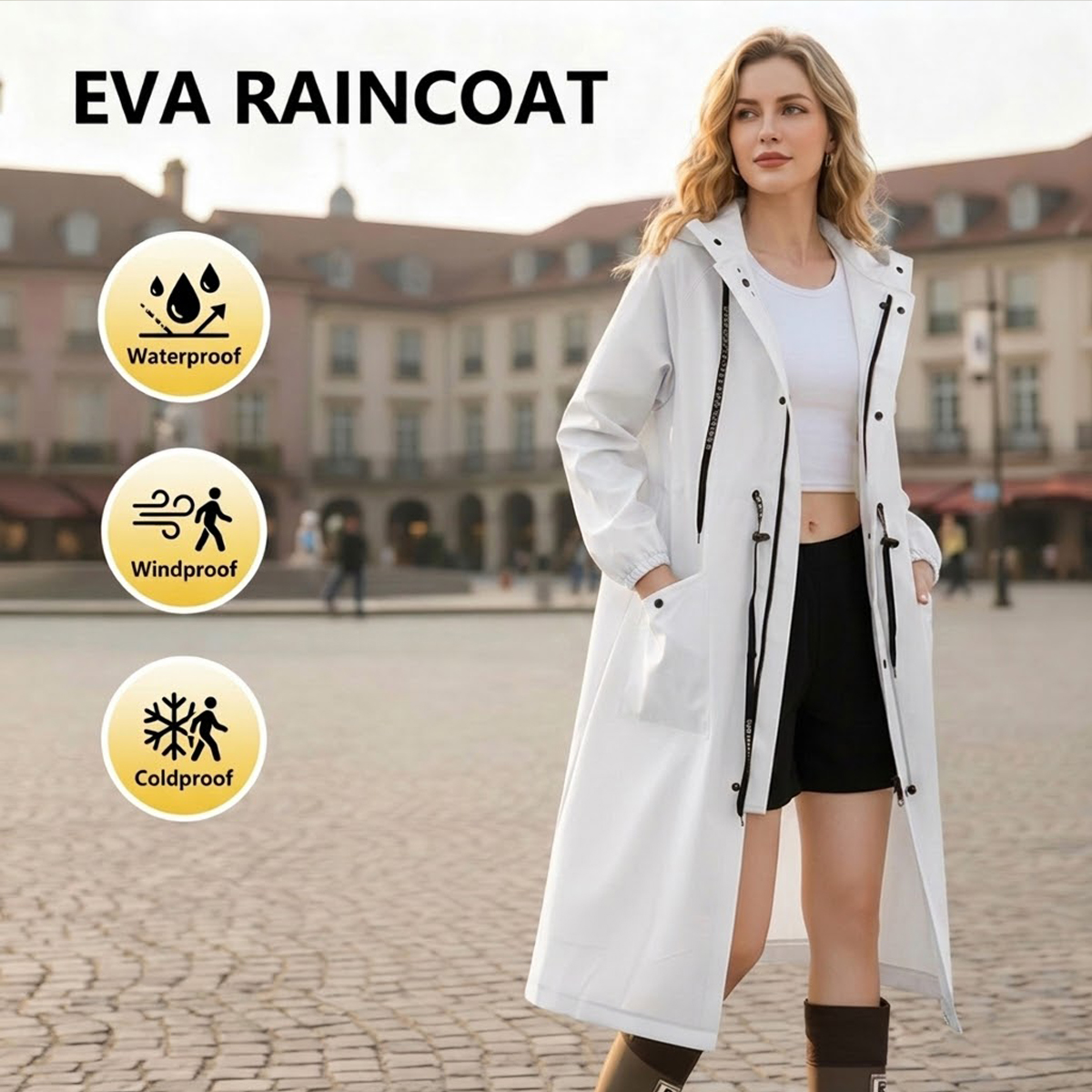 Women Long Waterproof Rain Jac - Emergency Poncho Rain incelemesi ve fiyatı