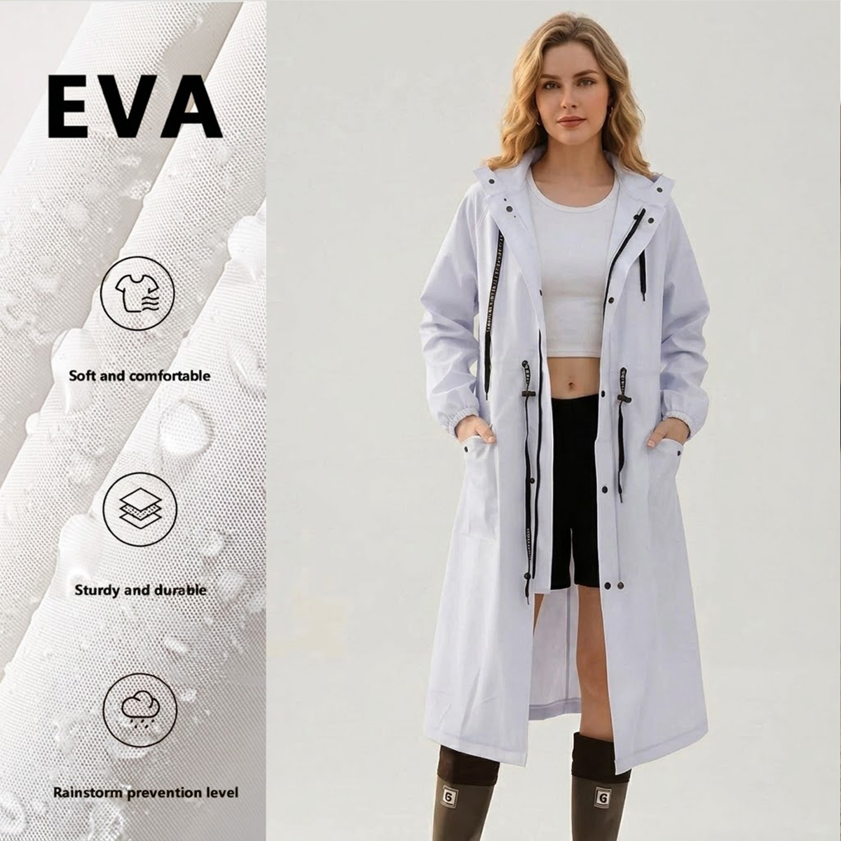 Women Long Waterproof Rain Jac - Emergency Poncho Rain incelemesi ve fiyatı