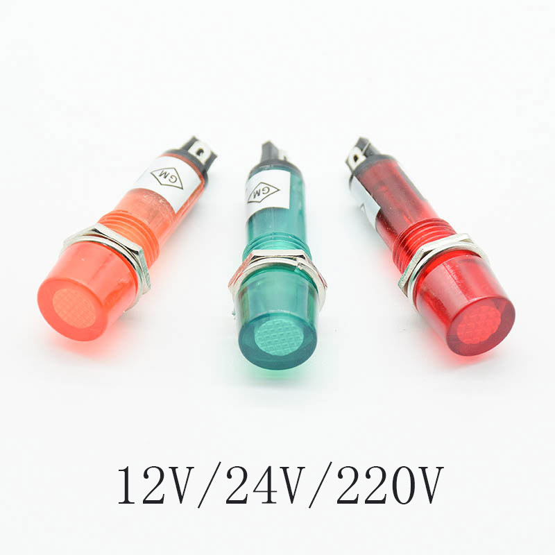 5Pcs 220V 12V 24V DC Mounting  - Signal Panel Orange incelemesi ve fiyatı
