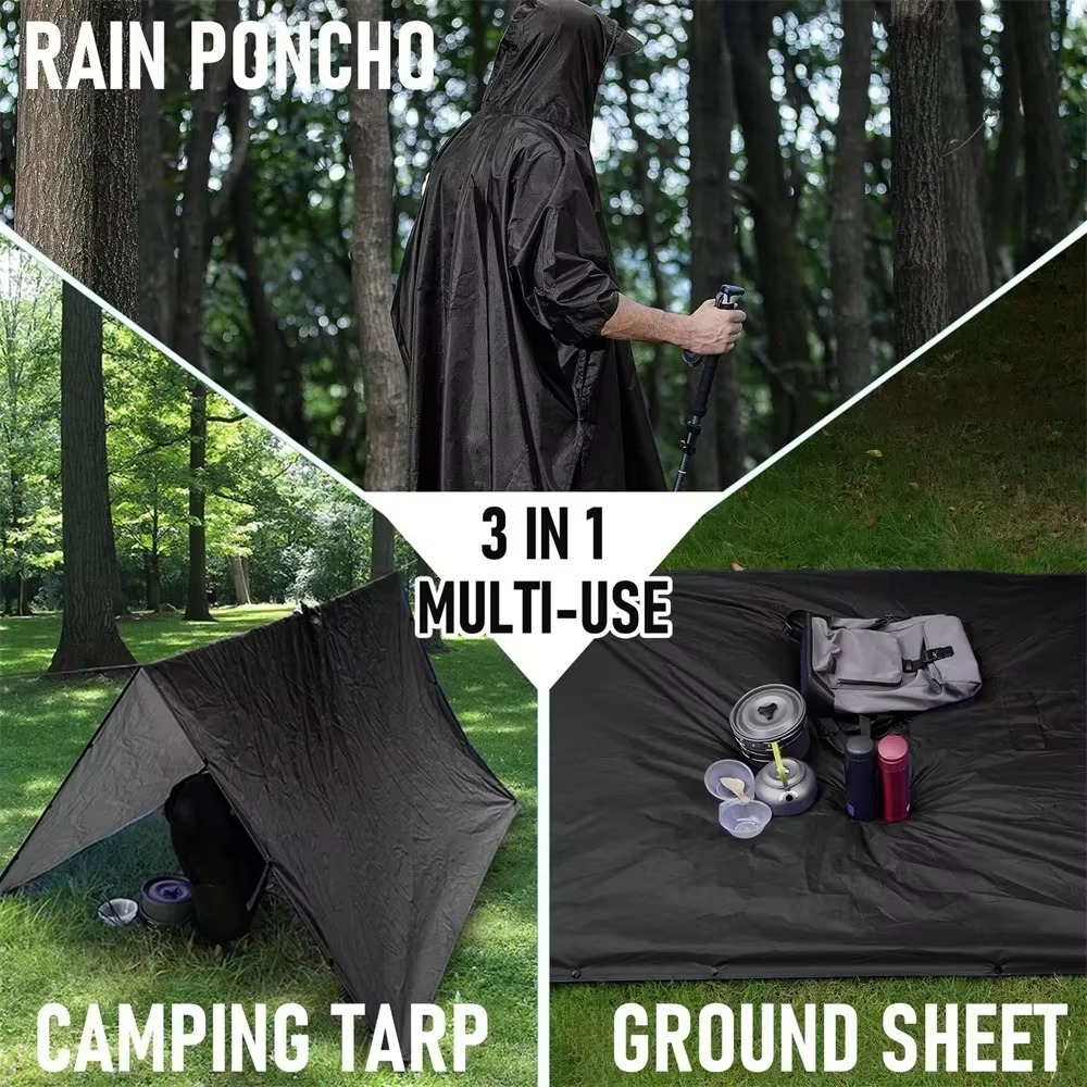 New 3 in 1 Outdoor Raincoat Ho - Emergency Poncho Rain incelemesi ve fiyatı