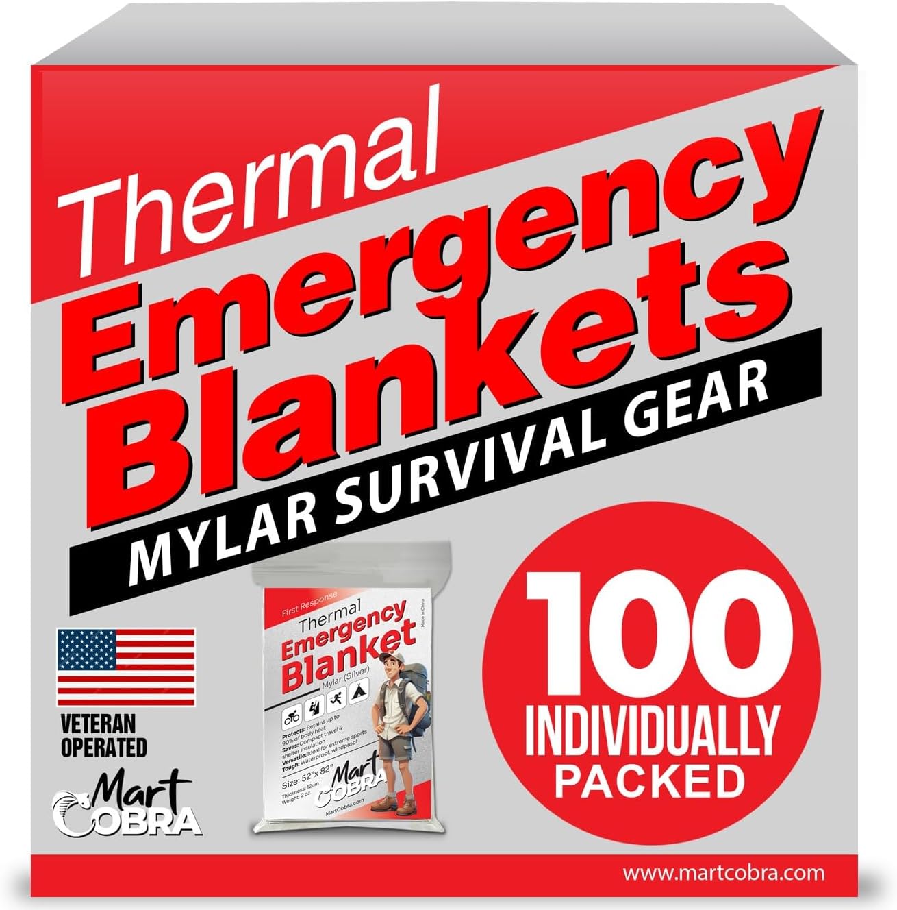 100-Pack Reflective Thermal Bl - Survival Blanket Reflective incelemesi ve fiyatı