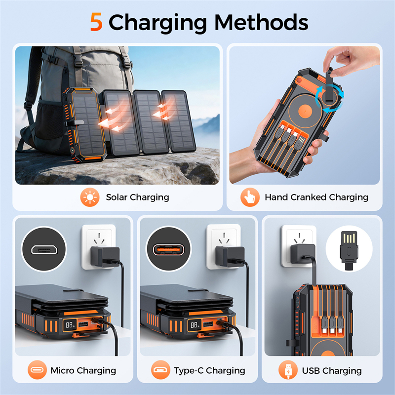20000mAh Hand Crank Solar Powe - Solar Emergency Charger incelemesi ve fiyatı