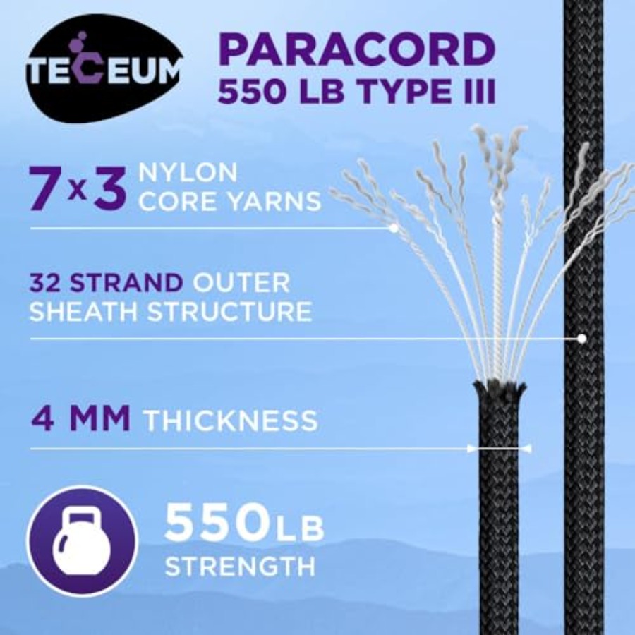 Reflective Paracord Rope 1000  - Para Cord 1000Ft incelemesi ve fiyatı