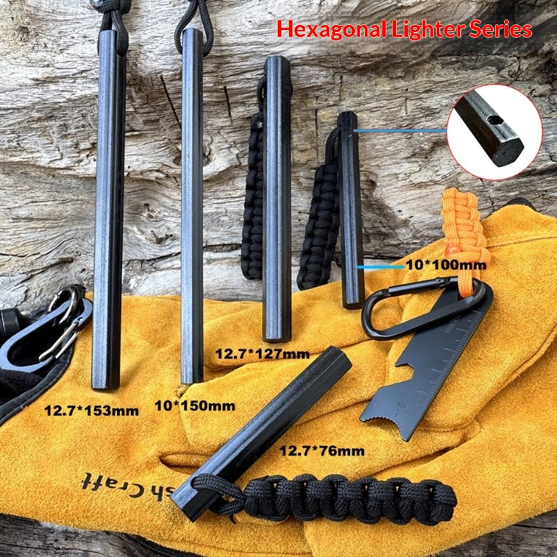 Hand Woven Rope Hexagonal Flin - Magnesium Fire Starter incelemesi ve fiyatı