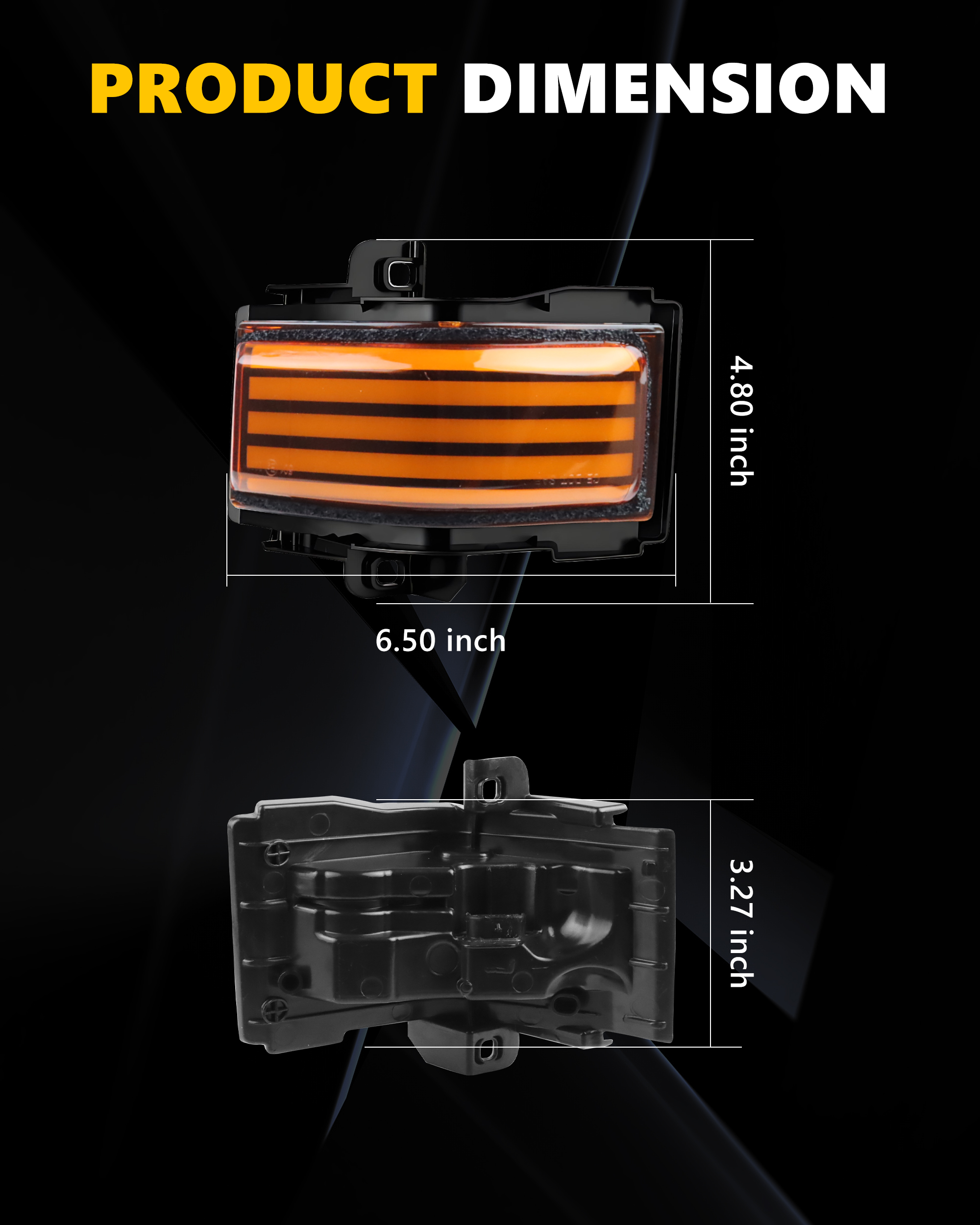 2Pcs Turn Signal Light Side Mi - Signal Panel Orange incelemesi ve fiyatı