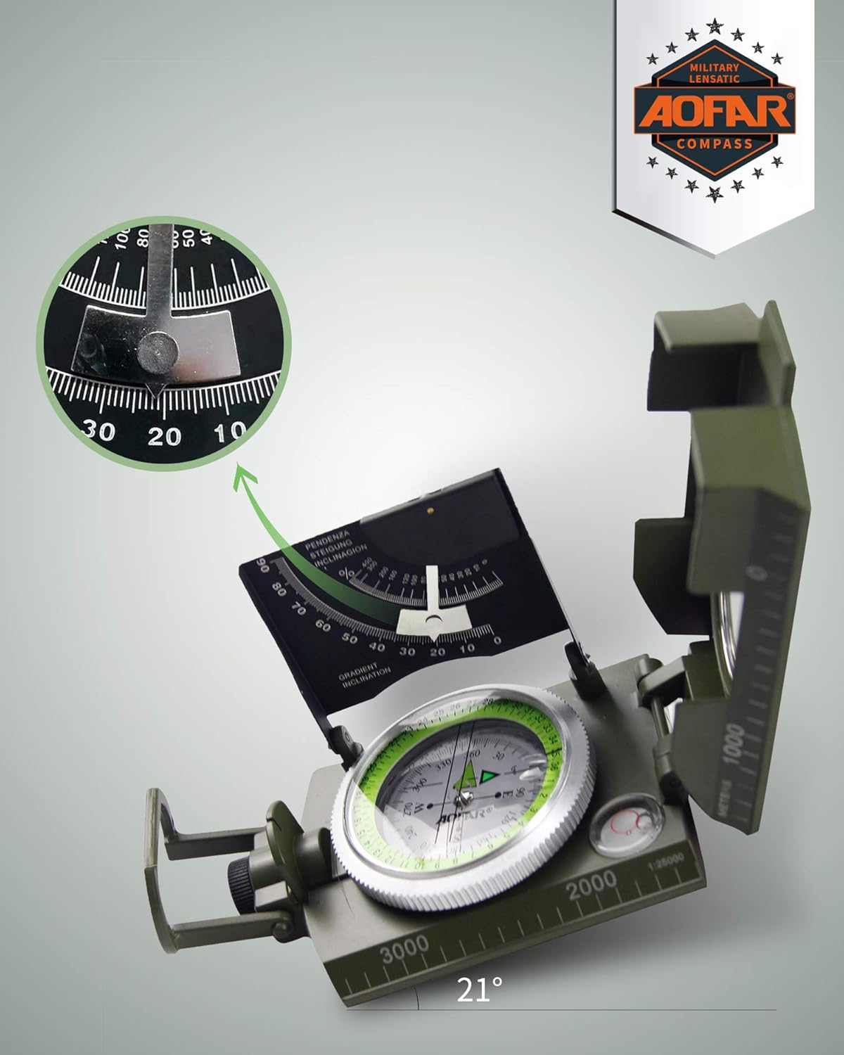 Military Compass for Hiking, L - Compass Lensatic incelemesi ve fiyatı