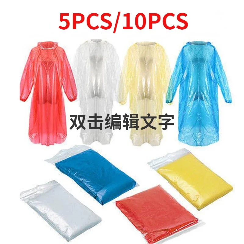 5/10PC Disposable Raincoat Adu - Emergency Poncho Rain incelemesi ve fiyatı