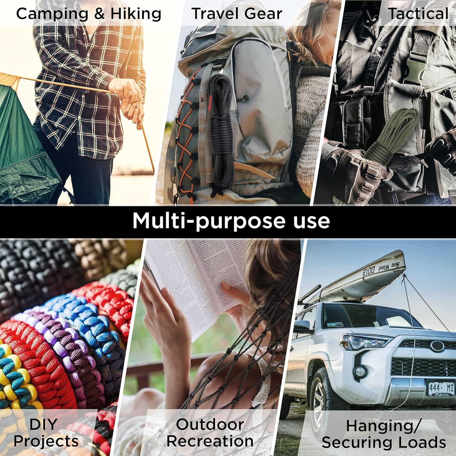 750 lb Paracord Rope 1000ft/20 - Para Cord 1000Ft incelemesi ve fiyatı