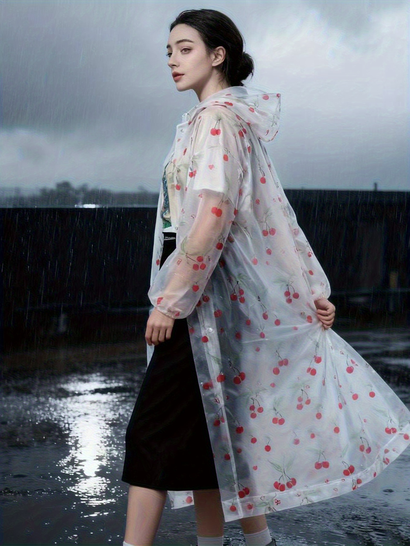 1pc EVA Fashion Rain Poncho- L - Emergency Poncho Rain incelemesi ve fiyatı