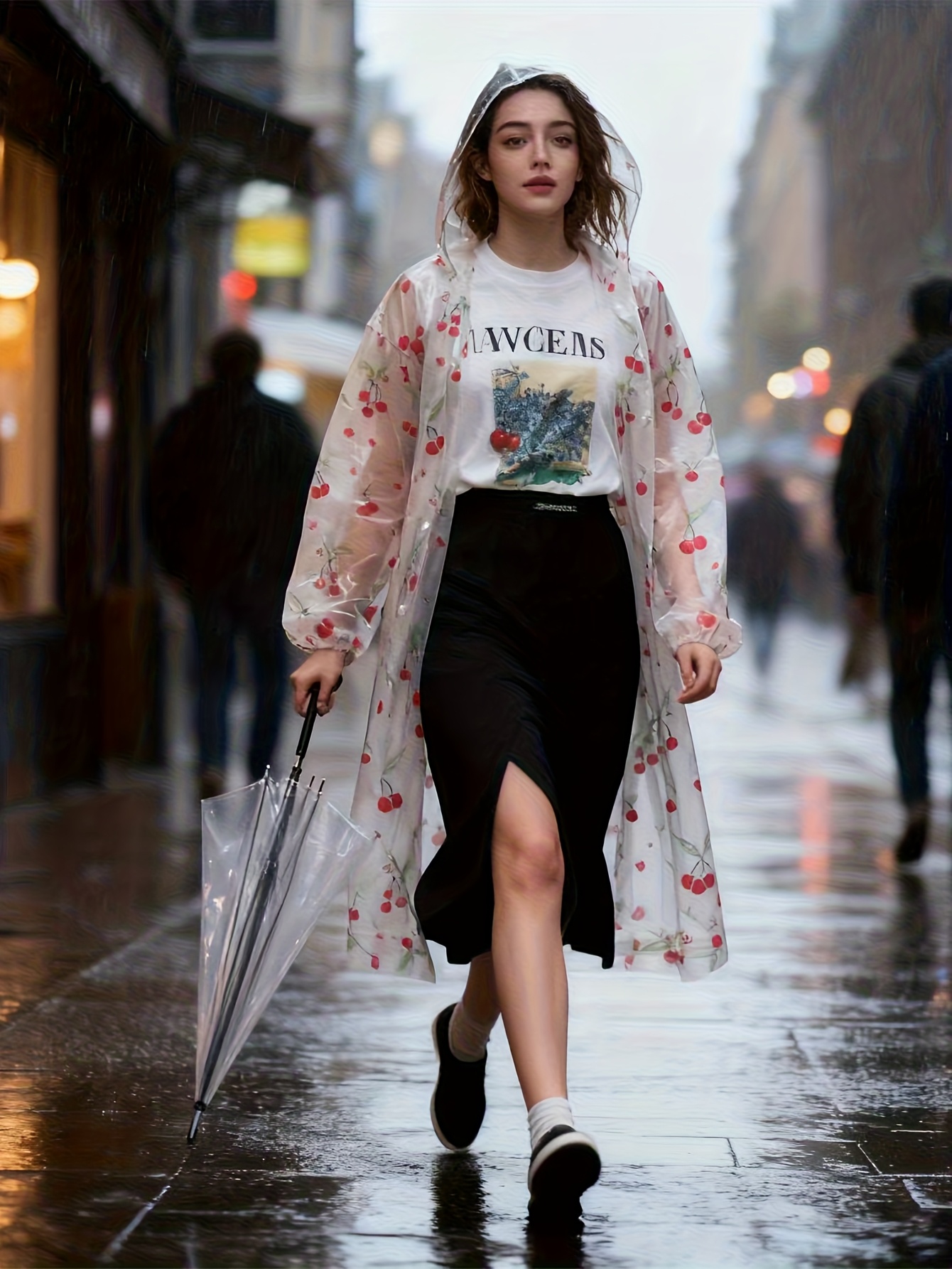 1pc EVA Fashion Rain Poncho- L - Emergency Poncho Rain incelemesi ve fiyatı