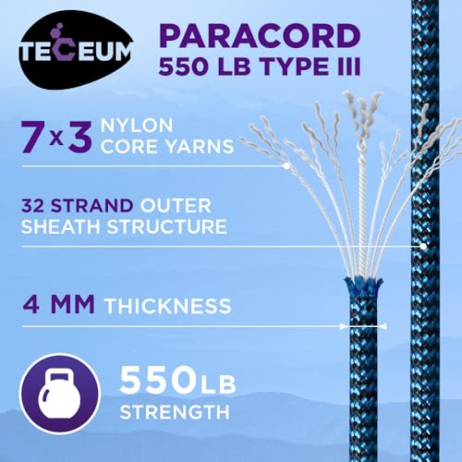 Reflective Paracord Rope 1000  - Para Cord 1000Ft incelemesi ve fiyatı