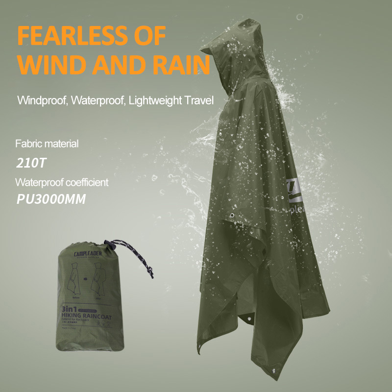 3 In 1 Outdoor Raincoat Hooded - Emergency Poncho Rain incelemesi ve fiyatı