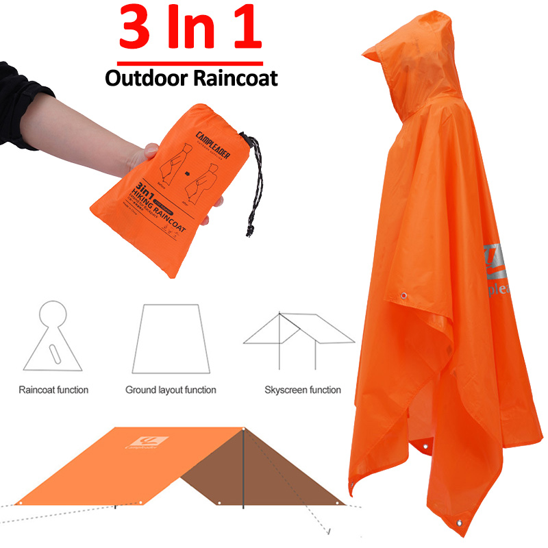 3 In 1 Outdoor Raincoat Hooded - Emergency Poncho Rain incelemesi ve fiyatı
