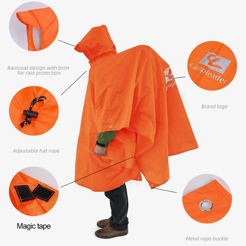 3 In 1 Outdoor Raincoat Hooded - Emergency Poncho Rain incelemesi ve fiyatı