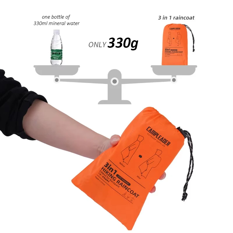 3 In 1 Outdoor Raincoat Hooded - Emergency Poncho Rain incelemesi ve fiyatı
