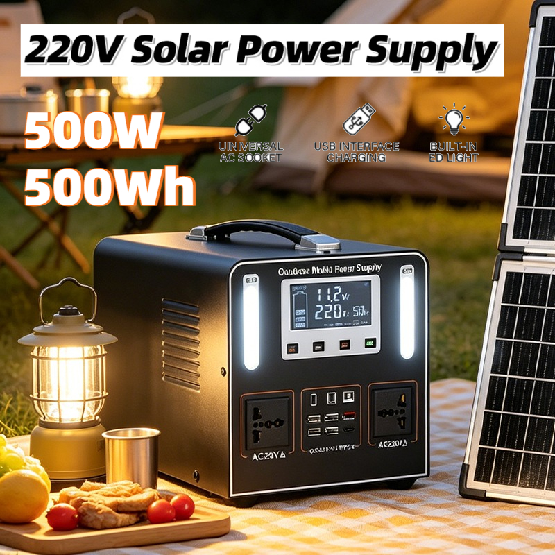 500W AC 220V Portable Power St - Solar Emergency Charger incelemesi ve fiyatı