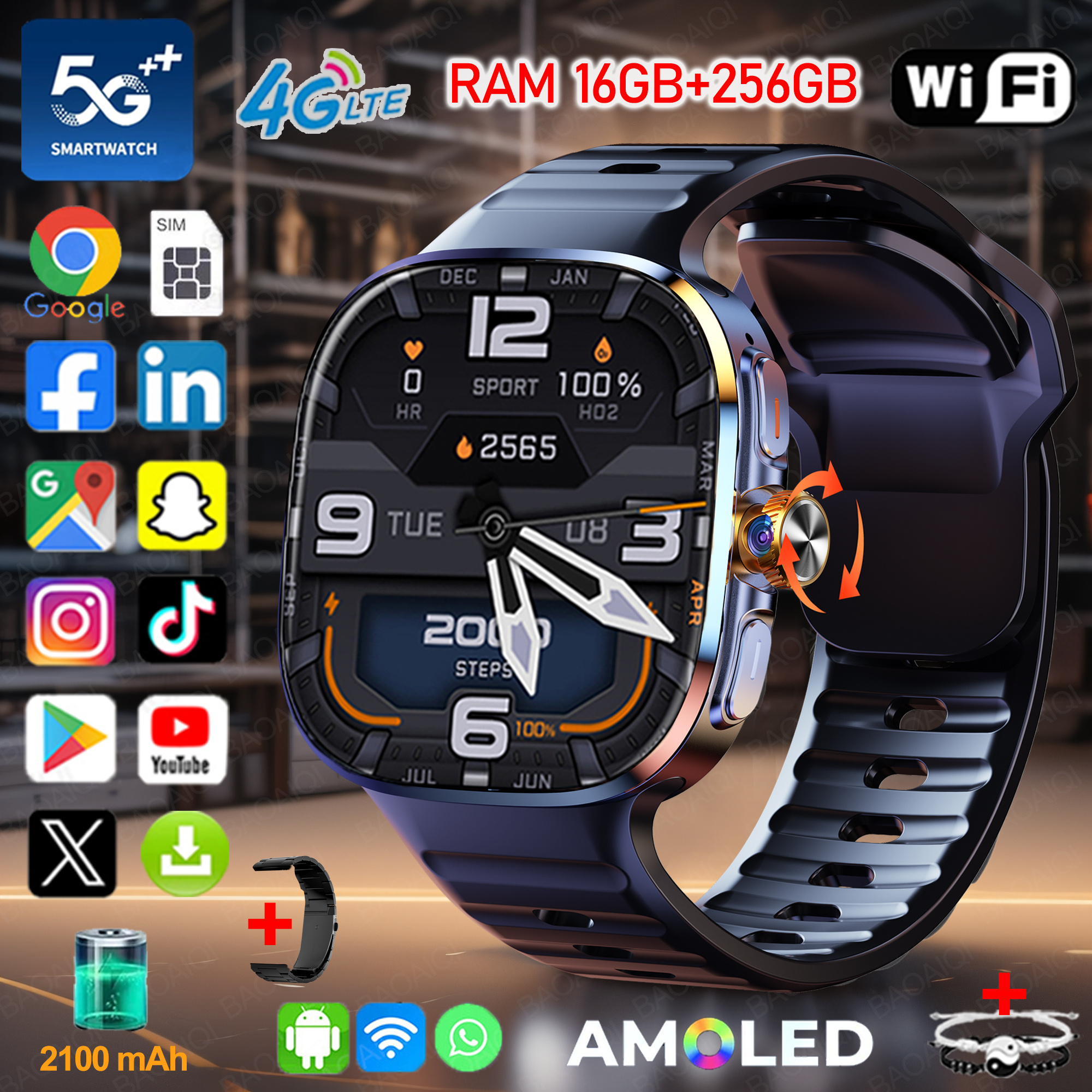 New Large Screen Smartwatch 4G - Compass Lensatic incelemesi ve fiyatı