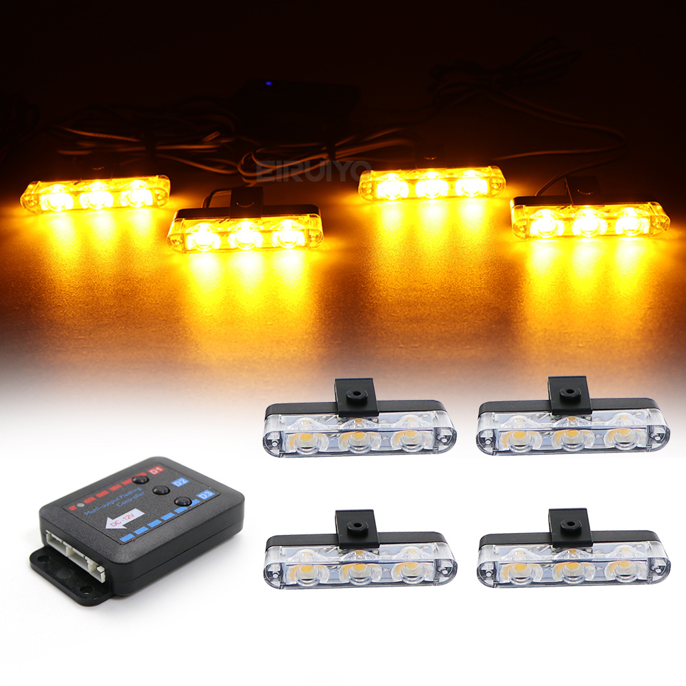 4x 3 LED Grill Car LED Strobe  - Sos Light Strobe incelemesi ve fiyatı